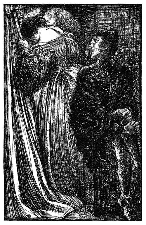 A man sitting on a bench turns his head toward two women behind him, one of whom is crying