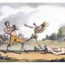 Having knocked out and fatally injured his opponent, a bare-knuckle boxer has to fight Death itself