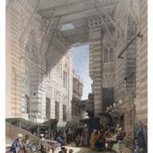Market street running between the two main buildings of the funerary complex of Sultan al-Ghuri
