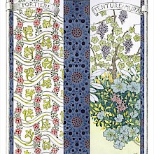 Color plate showing an arrangement of samples of printed fabrics with floral design