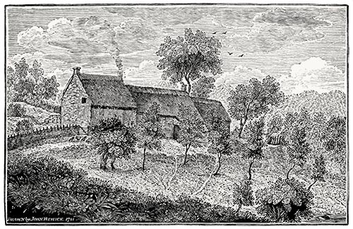 Bewick’s family house at Cherryburn, drawn by John Bewick