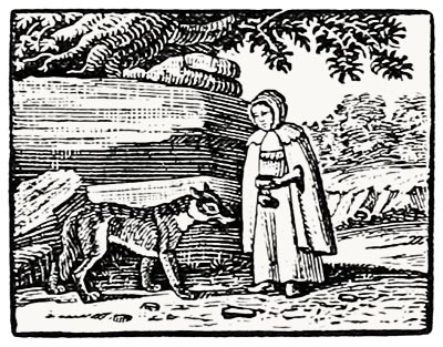 Example of Bewick’s early work as an apprentice: History of Little Riding Hood, 1777