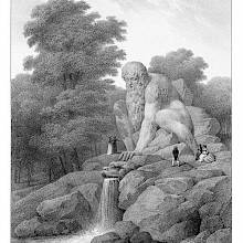 View of the Appennine Colossus, a sculpture by 16th-century Flemish artist Giambologna